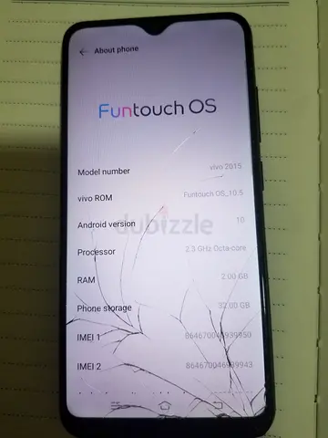 Vivo y1s Phone with Cracked Screen for Sale