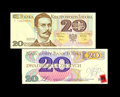 Rare Polish 20 Zloty Banknote
