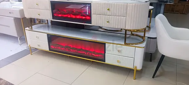 Modern Electric Fireplace Entertainment Center