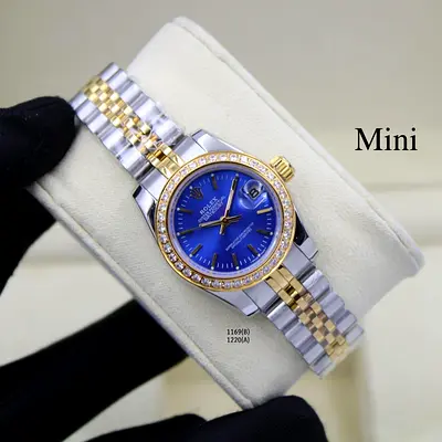 Rolex Mini Watch with Blue Dial
