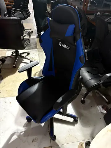 Ergonomic Gaming Chair in Blue and Black