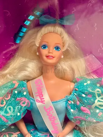 New in box classic 90s Birthday Barbie - rare to find here!