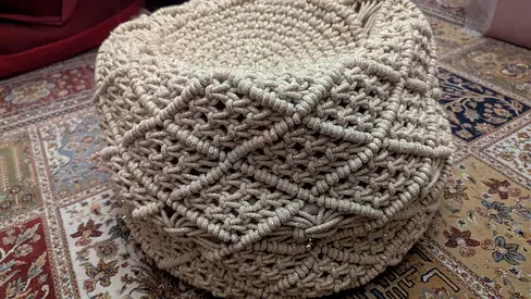 Handmade Macrame Storage Basket for Chic Organization