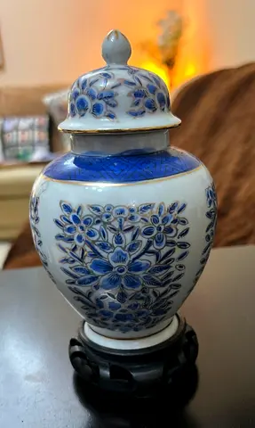 Elegant Blue and White Porcelain Jar