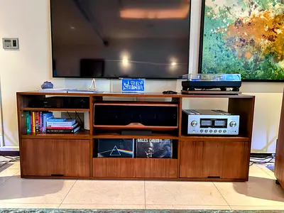 High quality media console custom design perfect for Hi-Fi equipment