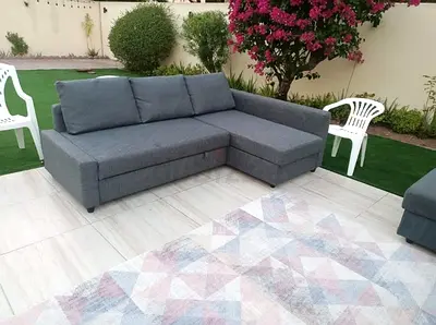Comfortable Gray L-Shaped Sofa bed for Sale