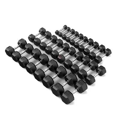 Rubber Hexagonal Dumbbells, 2.5 to 25 Kg Pair