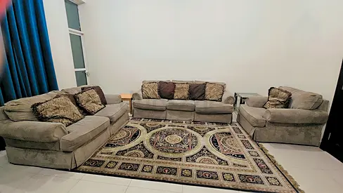 Six Seater Sofa with Free Carpet and 10 Cushions