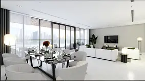 For sale luxury apartment with a sea view in Thuraya Tower 88.