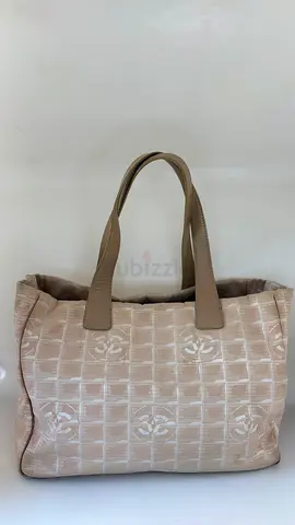 Chanel Beige Nylon Travel Line Tote Bag