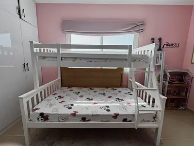 Compact and Stylish Bunk Bed for Kids , lightly used( top bed almost as new), selling only frame als