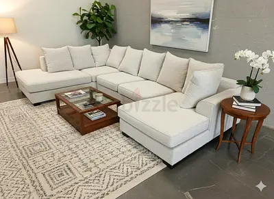 The one brand beige color Ushape sofa