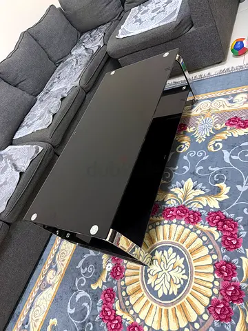 Elegant center table black glass