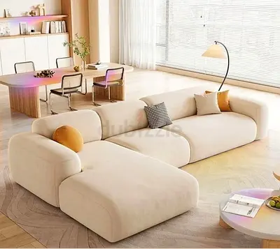Contemporary Cream Sectional Sofa for Sale
