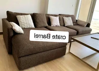 Premium Quality CrateBarrel Lounge Deep feather filled L Shape Sofa