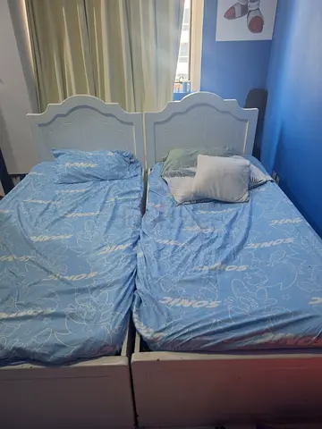 Cozy Twin Beds with Bedding Set