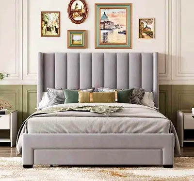 King Size Brand New Custom Made Bed. Also can be Installed hydraulic System.