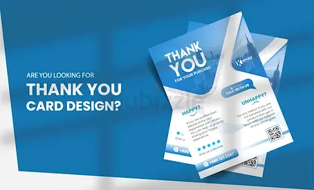 I will design amazon thank you card, product insert, package insert.