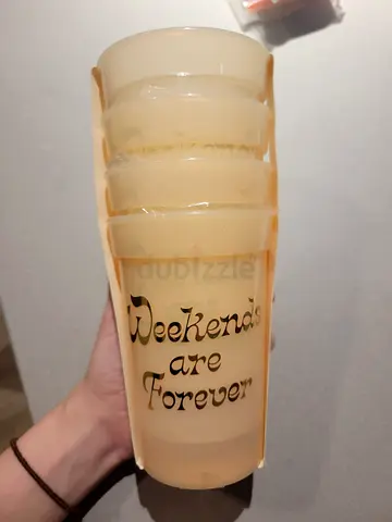Brand New - Never Used - Fun and Stylish Weekend Plastic reusable Cups
