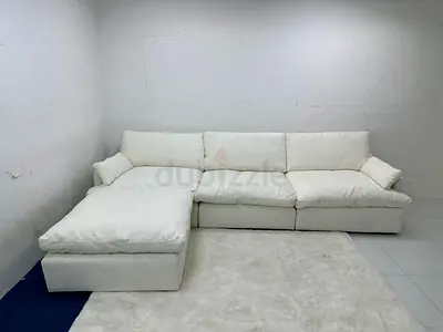 Home center feather 🪶 filled modular sofa with ottoman