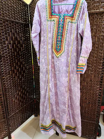 Elegant Purple Kaftan Dress