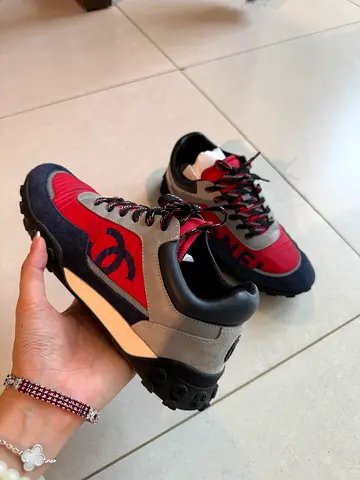 Chanel sneakers hiking sporty shoes size 38.5 authentic preloved