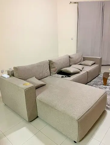Comfortable Beige Sectional Sofa