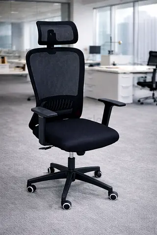 Black Ergonomic Office Chair – Modern Office Chair with Height Adjustable