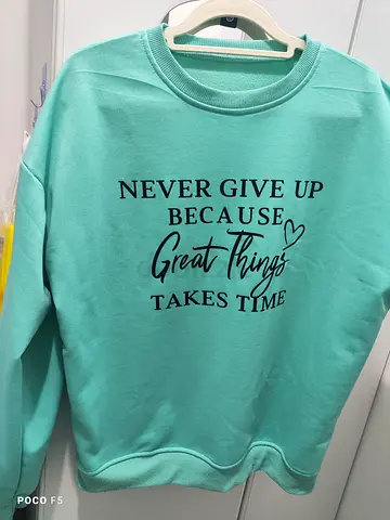 Never Give Up Motivational Sweater