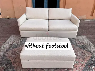 CrateBarrel Lounge Deep feather filled Sofa Beige
