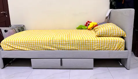 Comfortable Single Bed with Storage (ikea)