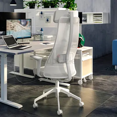 IKEA Modern Adjustable Office Chair in white