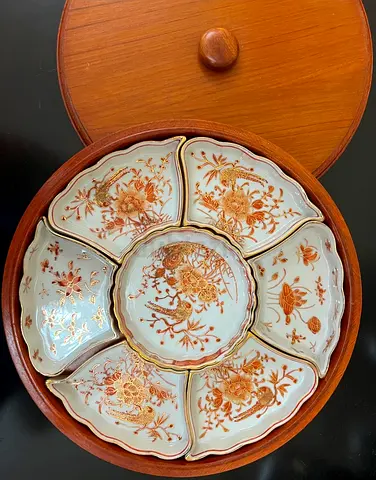 Vintage Japanese Sweets Dish Set