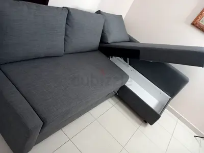 Cozy Grey Sofa Bed with Storage