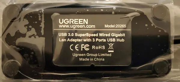 UGREEN USB 3.0 SuperSpeed Wired Gigabit
Lan Adapter with 3Ports USB Hub