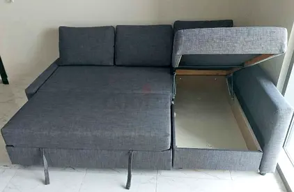 Comfortable Grey Sofa Bed with Storage
