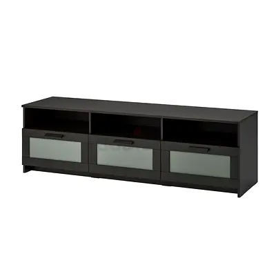 Modern Black Entertainment Center with Storage