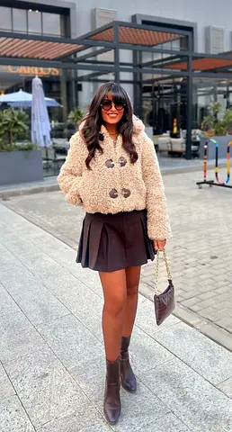 Zara Bloggers Favourite Faux Shearling Toggle Jacket