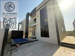 Villa for rent in Al Haliyo 2, Ajman, with a swimming pool. Quiet area, suitable for family living,