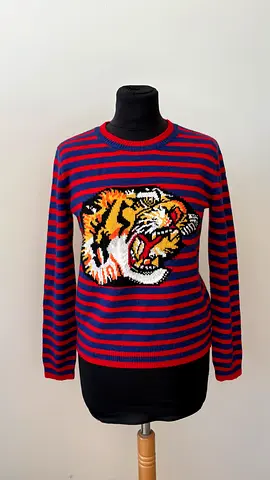 Gucci Striped Tiger Sweater - Size XS