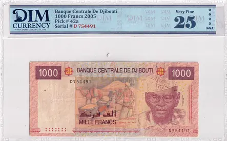 Djibouti Banknote 1000 Francs 2005 DIM 50AED