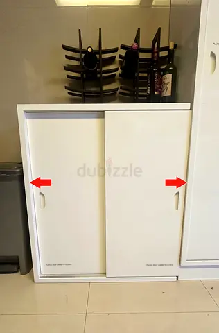 Small Modern White Storage Cabinet