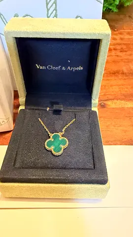 Van cleef malachite necklace