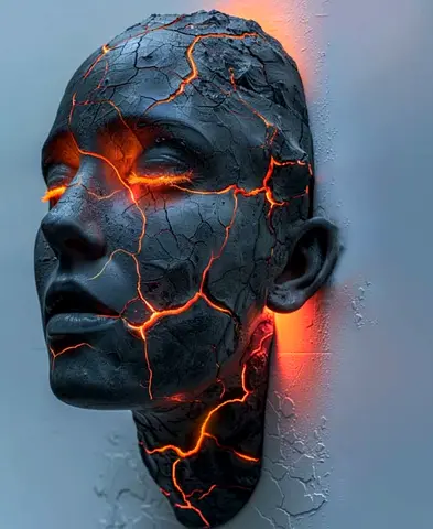 Unique Lava-Inspired Wall Sculpture