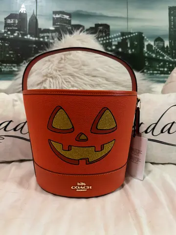 COACH Cute Pumpkin-Themed Handbag for Halloween