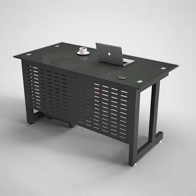 Tempered glass office table