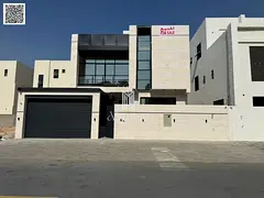 For sale: Al Yasmin villa, 5 bedrooms with a roof terrace, super deluxe finishing, freehold ownershi