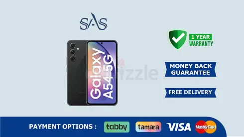 Samsung Galaxy A54 5G Smart Phone 8/128GB | New - Delivery | Warranty | Black
