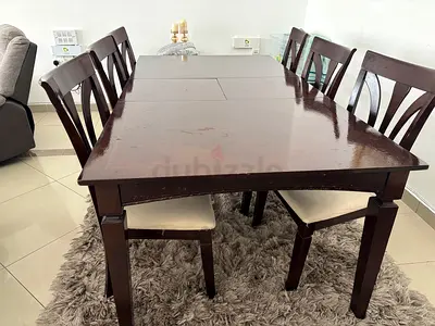 8 seat Dining table and other items