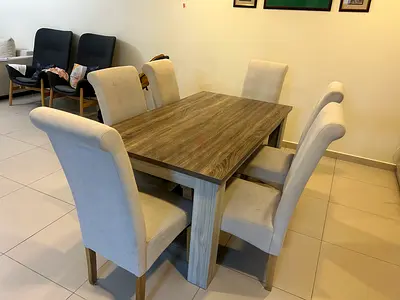 Dining table with 6 chairs